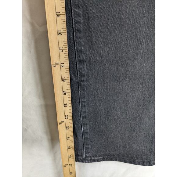 Universal Thread Curvy Jeans 6 Black Vintage Stretch Straight Leg Denim Cropped - Picture 9 of 13